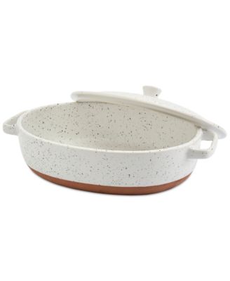 Denmark - Tools for Cooks Speckled Stoneware 3.2-Qt. Oval Covered Casserole