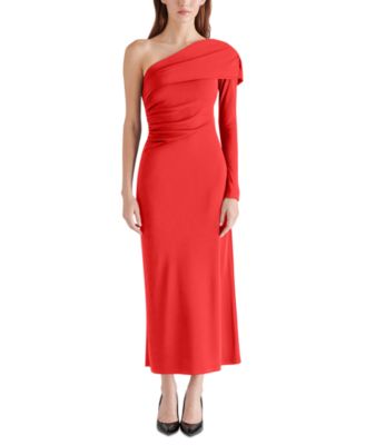 Steve Madden - Women's York Asymmetric-Neck One-Shoulder Dress