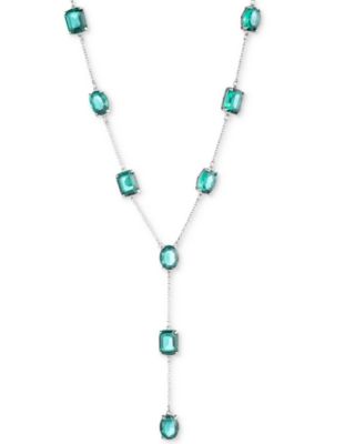 Lauren Ralph Lauren - Color Crystal Lariat Necklace, 16" + 3" extender