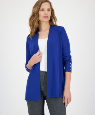 Anne Klein - Petite Carmel Open-Front Long-Sleeve Cardigan