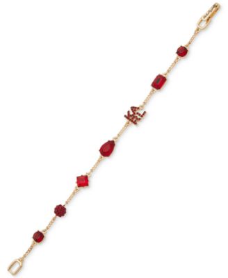 KARL LAGERFELD PARIS - Pav&eacute; Logo, Fireball & Mixed-Cut Crystal Flex Bracelet