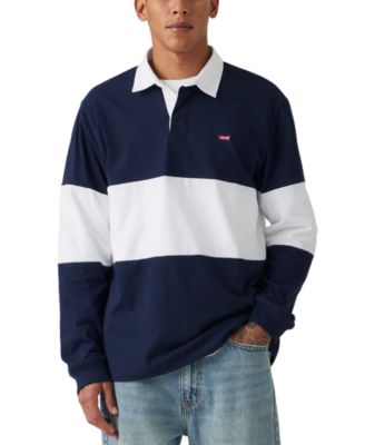 Levi's - Men's Relaxed-Fit Long Sleeve Colorblocked Rugby Shirt