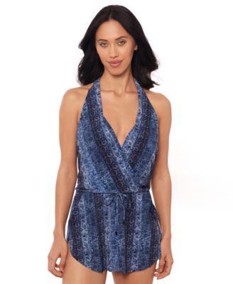 Magicsuit - Women's Ellie Via Roma Halter V-Neck Swim Dress