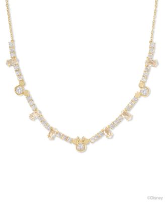 Kendra Scott - 14k Gold-Plated Cubic Zirconia Mickey & Minnie Mouse 19" Adjustable Tennis Necklace