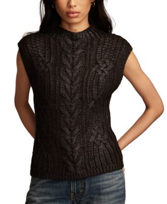 Lucky Brand - Women's Metallic Cable-Knit Sweater Vest