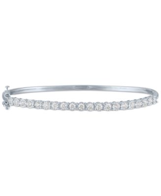 Forever Grown Diamonds - Lab-Grown Diamond Prong Bangle Bracelet (1 ct. t.w.) in Sterling Silver