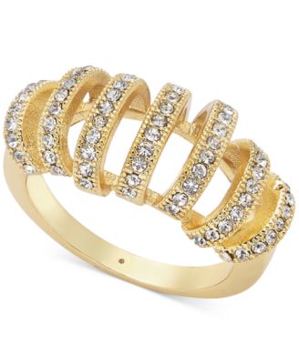 I.N.C. International Concepts - Gold-Tone Pav&eacute; Ribbon Statement Ring