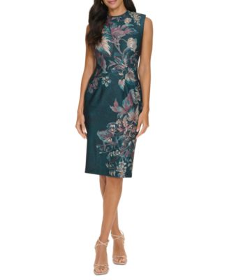 Calvin Klein - Women's Floral-Print Sleeveless Sheath Dress