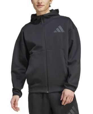 adidas - Men's Z.N.E. Classic Fit Long Sleeve Zip-Front Logo Hoodie