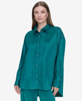 Halston - Women's Classic Oversized Shirt
