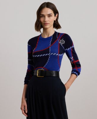Lauren Ralph Lauren - Petite Slim-Fit Printed Sweater
