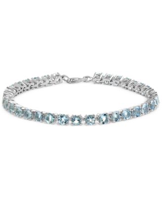 EFFY Collection - Aquamarine (7-1/2 ct. t.w.) Tennis Bracelet in Sterling Silver
