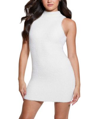 GUESS - Women's Vero Fuzzy Sleeveless Sweater Dress