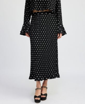En Saison - Women's Darlene Polka-Dot Maxi Skirt