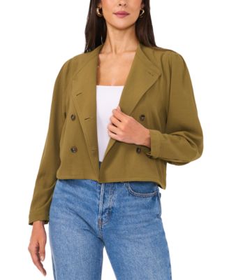 Vince Camuto - Women's Double-Breasted Pleated-Sleeve Jacket
