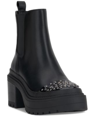 Jessica Simpson - Women's Jymmie Embellished Chelsea Lug Sole Booties