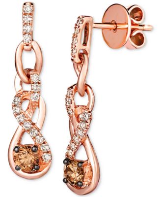 Le Vian - Diamond Linear Drop Earrings (5/8 ct. t.w.) in 14k Rose Gold