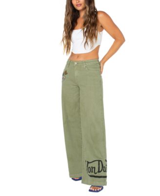 Von Dutch - Women's Logo Wide-Leg Jeans