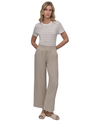 DKNY Jeans - Women's High-Rise Gauze Straight-Leg Pants