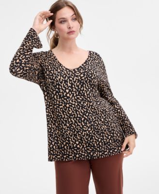 I.N.C. International Concepts - Plus Size Print V-Neck Tunic