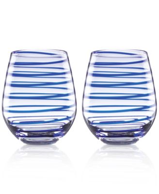 kate spade new york - Charlotte Street Collection 2-Pc. Stemless Wine Glasses Set