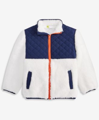 Epic Threads - Boys Toddler 2T-4T Multi-Color Faux-Sherpa Long-Sleeve Jacket