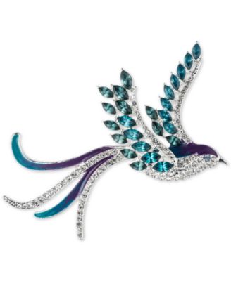 Anne Klein - Gold-Tone Crystal Bird Pin