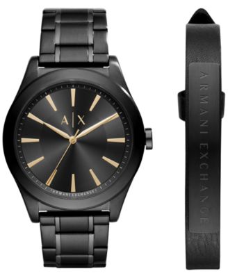 A|X Armani Exchange - Men's Stainless Steel Bracelet Watch 44mm X7102 Gift Set