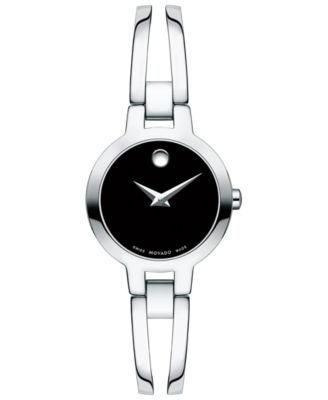 Movado - Women's Swiss Amorosa Stainless Steel Bangle Bracelet Watch 24mm