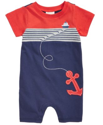 First Impressions - Cotton Nautical Sunsuit, Baby Boys (0-24 months)
