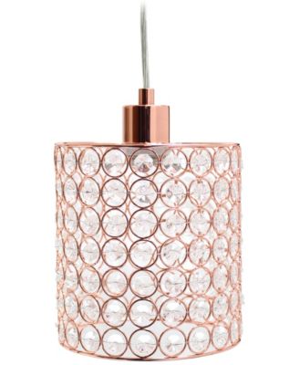 All The Rages - 1 Light Elipse Crystal Cylinder Pendant