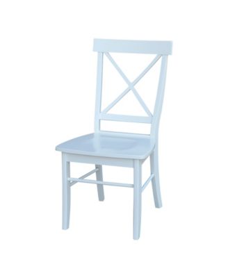 International Concepts - X-Back Chair - With Solid Wood Seat , Set of 2