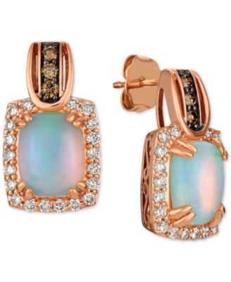 Le Vian - Opal (1-3/4 ct. t.w.) & Diamond (5/8 ct. t.w.) Drop Earrings in 14k Rose Gold