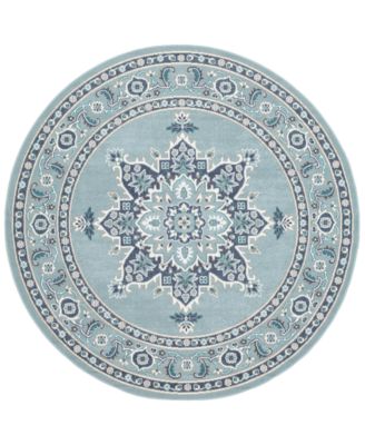 Livabliss - Alfresco ALF-9687 Charcoal 8'9" Round Area Rug