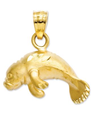 Macy's - 14k Gold Charm, Manatee Charm