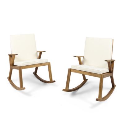 Noble House - Champlain Outdoor Rocking Chair, Quick Ship (Set of 2)