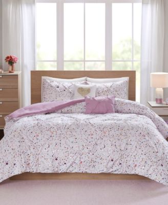 Intelligent Design - Abby 5-Pc. Metallic Printed and Pintucked Comforter Sets