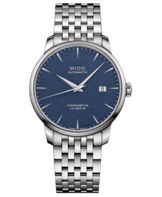 Mido - Men's Swiss Automatic Baroncelli Stainless Steel Bracelet Watch 40mm