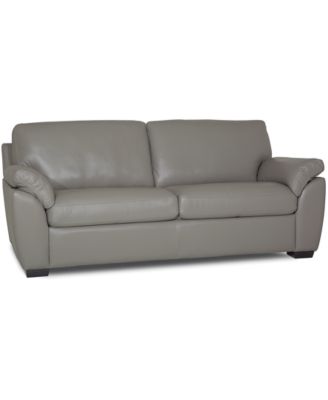Furniture - Lothan 82" Leather Apartment Sofa with 2 Cushions