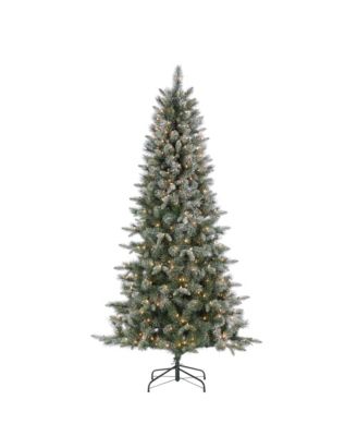 Sterling - 7Ft. Lightly Flocked Natural Cut Artic Pine with Glitter aedn 400 Clear Lights