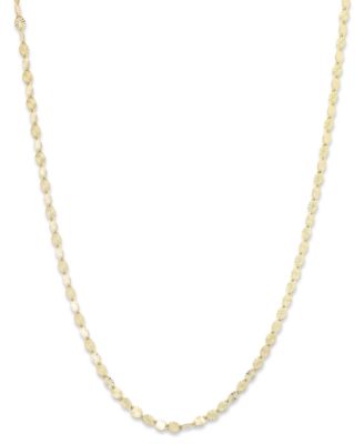 Macy's - 24k Gold over Sterling Silver Necklace, 20" Diamond-Cut Chain