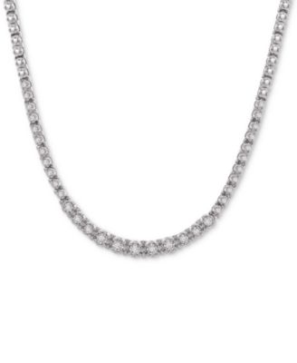 Wrapped in Love - Diamond Graduated (1/2 c.t. t.w.) 17" Statement Necklace in Sterling Silver
