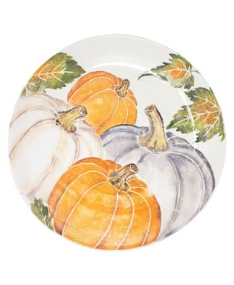 VIETRI - Vietri Pumpkins Large Serving Bowl w/ Assorted Pumpkins