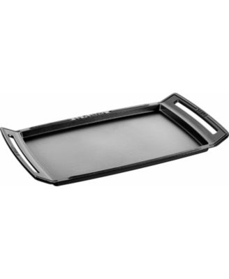 Staub - Cast Iron 18.5 X 9.8" Double Burner Griddle / Plancha - Matte Black