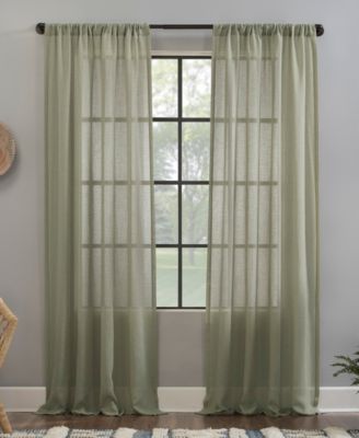 Clean Window - Crushed Texture 52" x 96" Anti-Dust Sheer Curtain Panel