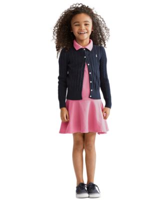 Polo Ralph Lauren - Toddler and Little Girls Cable-Knit Cotton Cardigan