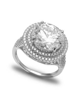 Giani Bernini - Cubic Zirconia Double Pave Row Ring (7-1/2 ct. t.w.) In Sterling Silver