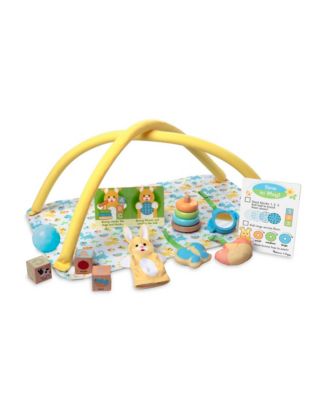 Melissa and Doug - Mine to Love Toy Time Play Set for Dolls with Activity Gym, Stacker, Blocks, More 16 pcs