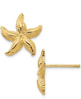 Macy's - Starfish Stud Earrings in 14k Yellow Gold