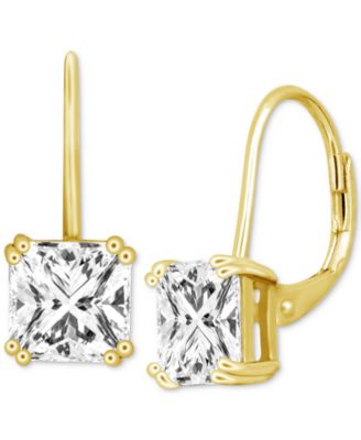 Essentials - Cubic Zirconia Square Drop Earrings